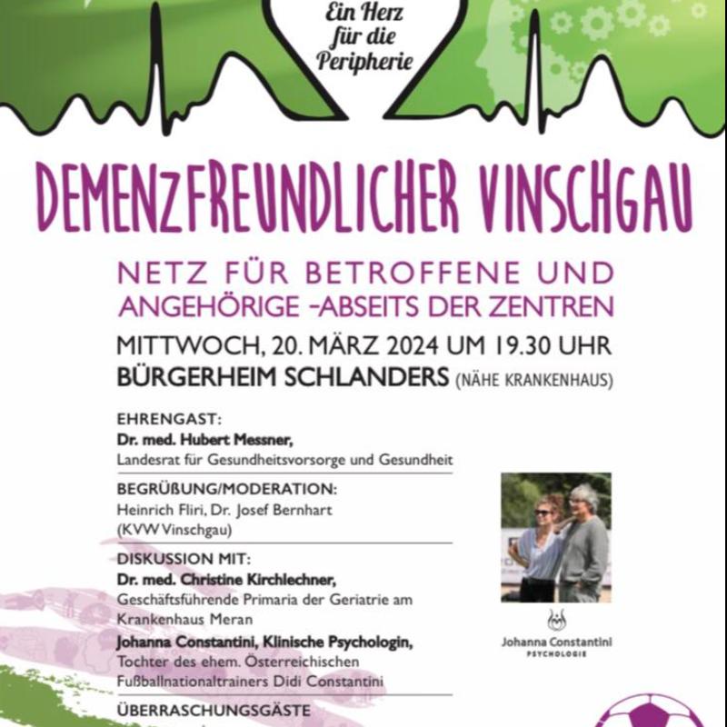 Plakat demenfreundliche Vinschgau